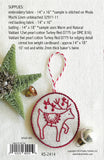Jolly & Bright Redwork Ornaments digital pattern