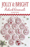 Jolly & Bright Redwork Ornaments digital pattern